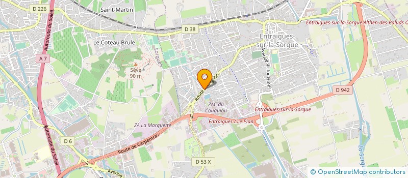 localisation de l'entreprise ACTIONTRANS à ENTRAIGUES-SUR-LA-SORGUE