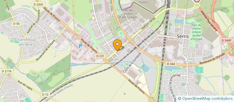 localisation de l'entreprise ACTIPOLIS à MONTEVRAIN