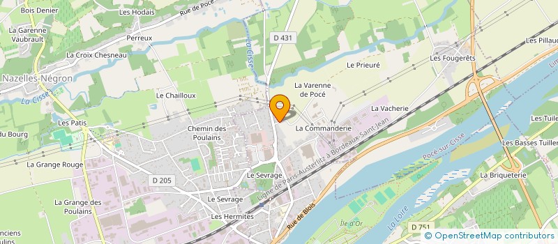 localisation de l'entreprise ACTIPOSE à POCE-SUR-CISSE