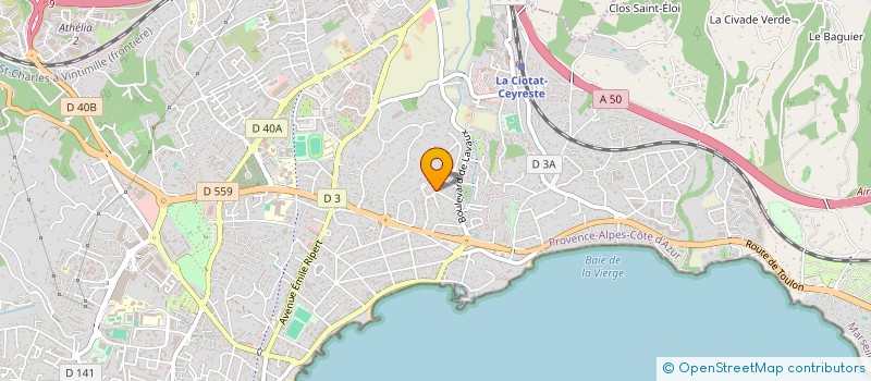 localisation de l'entreprise ACTIROM à LA CIOTAT