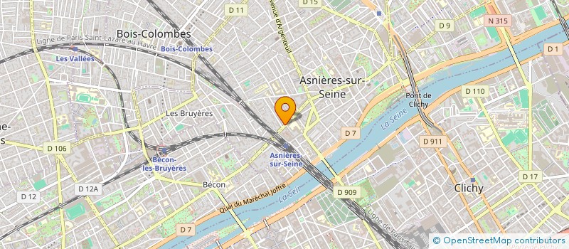 localisation de l'entreprise ACTIS CUISINES ET BAINS à ASNIERES-SUR-SEINE
