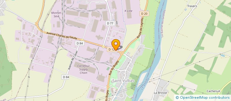 localisation de l'entreprise ACTISERVE SARL à SAINT-VULBAS