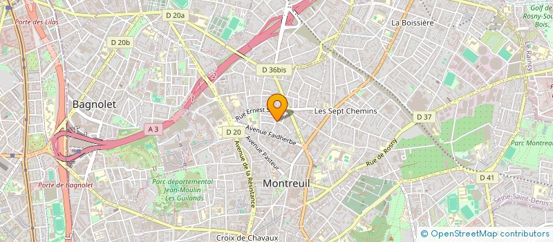 localisation de l'entreprise ACTISTREAM  MONTREUIL