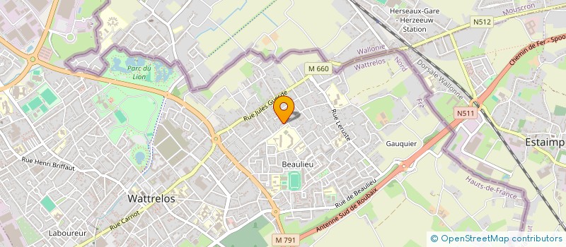 localisation de l'entreprise ACTIV'BAT  WATTRELOS