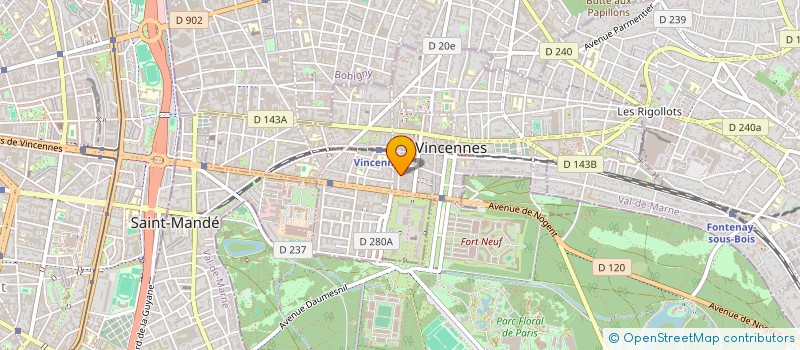 localisation de l'entreprise ACTIV'CITOYENS à VINCENNES