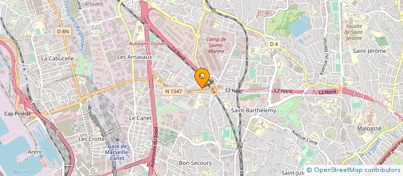 localisation de l'entreprise ACTIV'S AMBULANCES à MARSEILLE