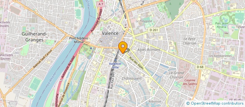 localisation de l'entreprise ACTIV' SENIOR - ASSOCIATION CULTURELLE D'ANIMATIONS PARTAGEES AVEC LES AINEES à VALENCE