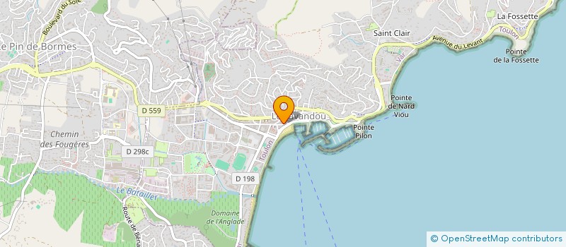 localisation de l'entreprise ACTIV SUD à LE LAVANDOU