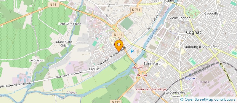 localisation de l'entreprise ACTIV'TP à COGNAC