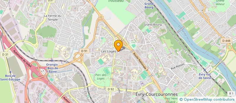 localisation de l'entreprise ACTIVCOM PARIS-NORD à EVRY-COURCOURONNES