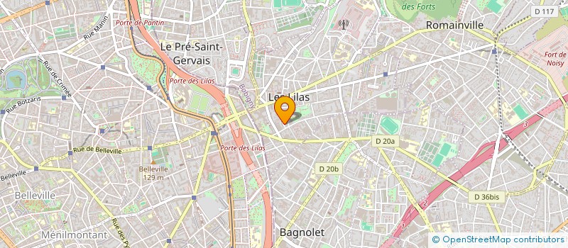 localisation de l'entreprise ACTIVE'B à LES LILAS