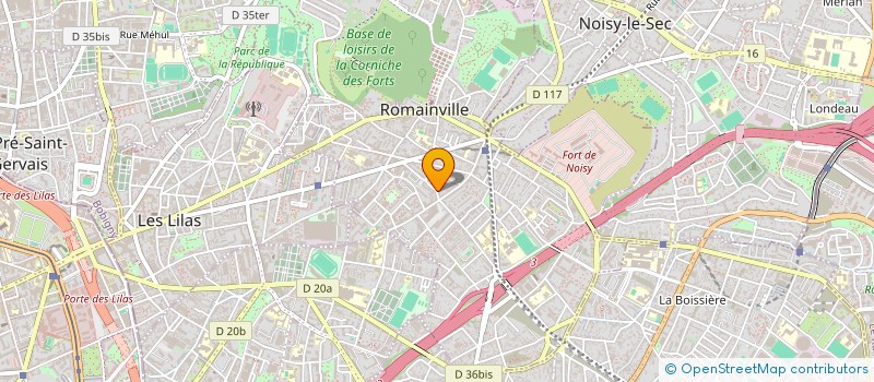 localisation de l'entreprise ACTIVE FORMATION à ROMAINVILLE