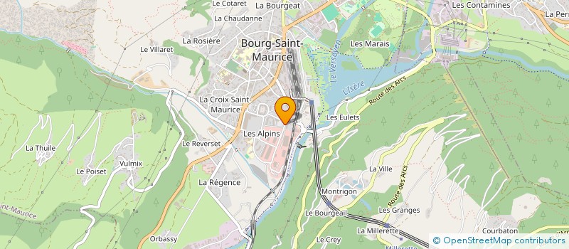 localisation de l'entreprise ACTIVE HOSPITALITY à BOURG-SAINT-MAURICE
