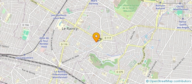 localisation de l'entreprise ACTIVE PRO SERVICE à LE RAINCY