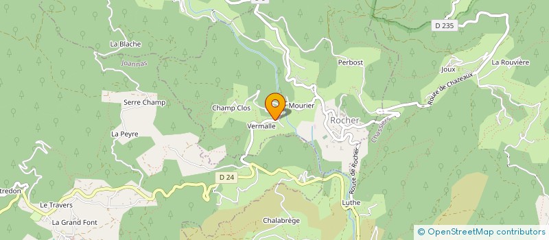 localisation de l'entreprise ACTIVEGETAL à LARGENTIERE