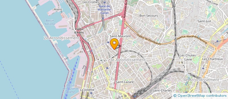 localisation de l'entreprise ACTIVES AMBULANCES à MARSEILLE