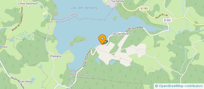 localisation de l'entreprise ACTIVITAL BASES SPORT ET NATURE DE LA NIEVRE à MONTSAUCHE-LES-SETTONS