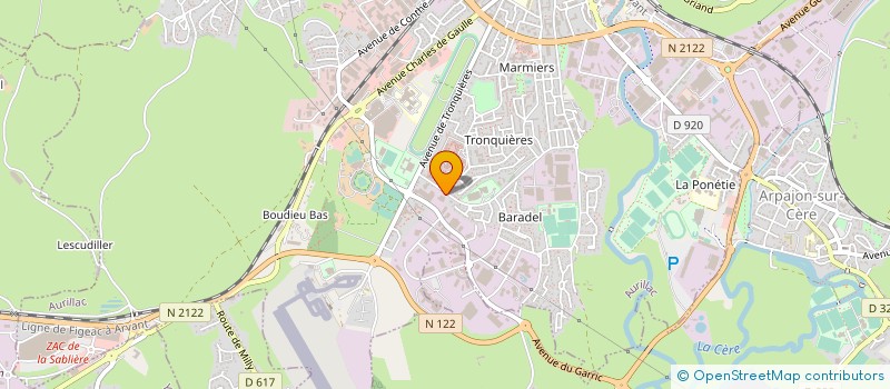 localisation de l'entreprise ACTIVITE CONDITIONNEMENT STANDART AURILL à AURILLAC