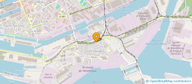 localisation de l'entreprise ACTIVITE DE SERVICE AUX CONTENEURS ET AUX TERMINAUX - ASCOT à LE HAVRE