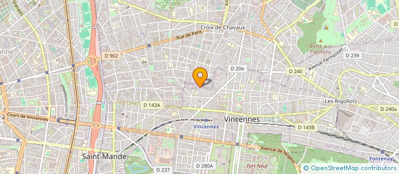localisation de l'entreprise ACTIVITE SERVICES ENTRETIEN GENERAL à VINCENNES