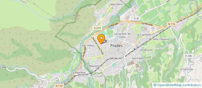 localisation de l'entreprise ACTIVITES CULTURELLES PRADES à PRADES