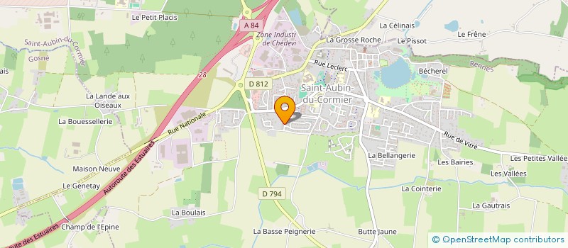 localisation de l'entreprise ACTIVITES FEMININES  SAINT-AUBIN-DU-CORMIER