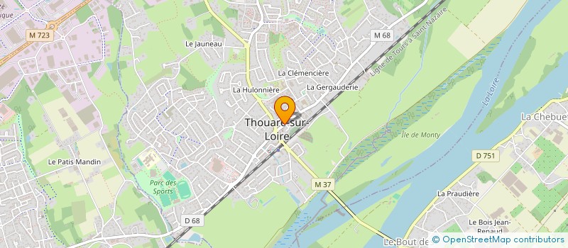 localisation de l'entreprise ACTIVITES FEMININES THOUAREENNES  THOUARE-SUR-LOIRE