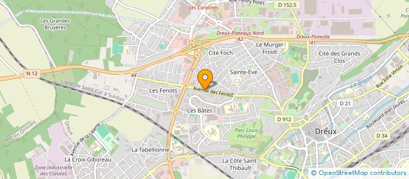 localisation de l'entreprise ACTIVITES SOCIALES EDUCAT DROUAIS INSERT à DREUX