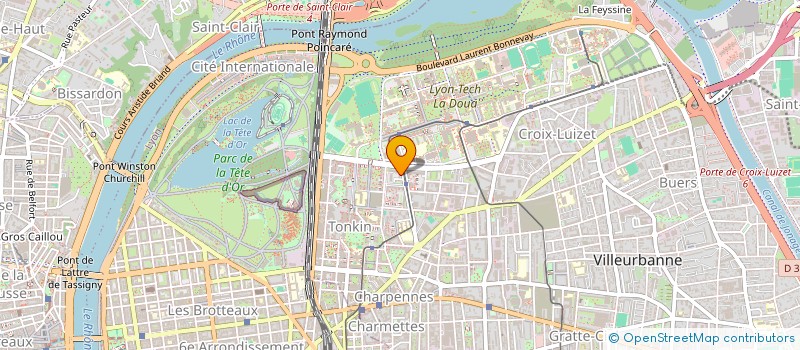 localisation de l'entreprise ACTIWARE  VILLEURBANNE