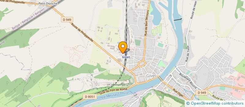 localisation de l'entreprise ACTIWEB à GIVET