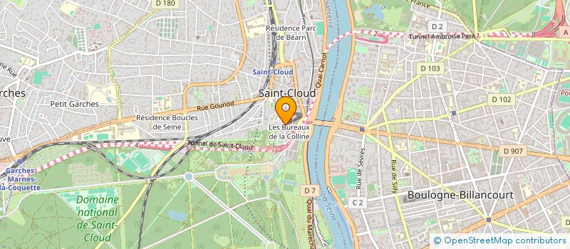 localisation de l'entreprise ACTOR 2I (INGENIERIE IMMOBILIERE) à SAINT-CLOUD