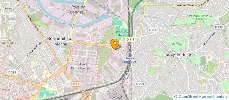 localisation de l'entreprise ACTREA à SUCY-EN-BRIE