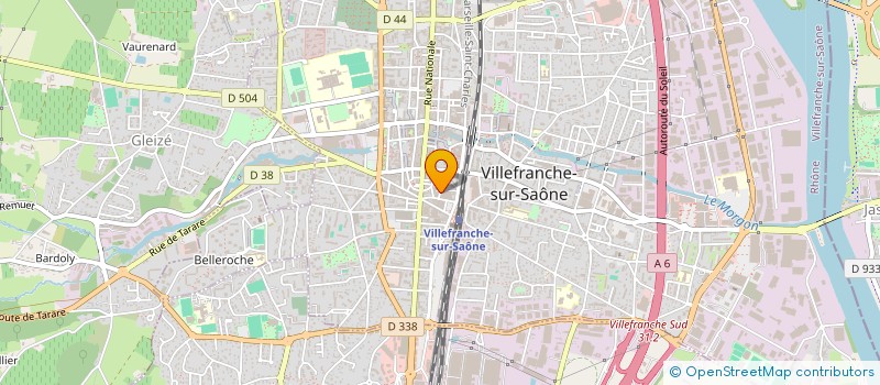 localisation de l'entreprise ACTU'  VILLEFRANCHE-SUR-SAONE