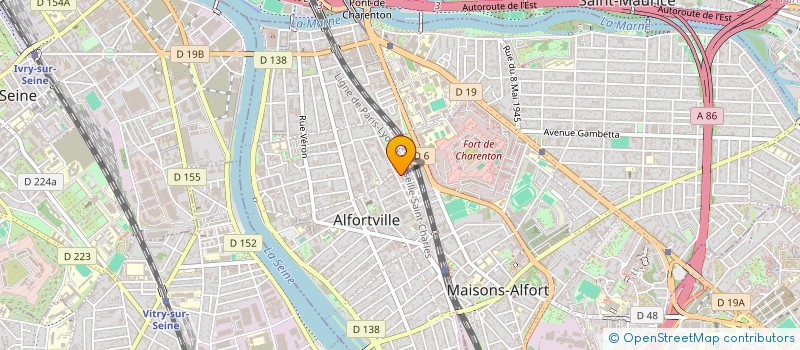 localisation de l'entreprise ACTUA CONFORT BATIMENT à ALFORTVILLE