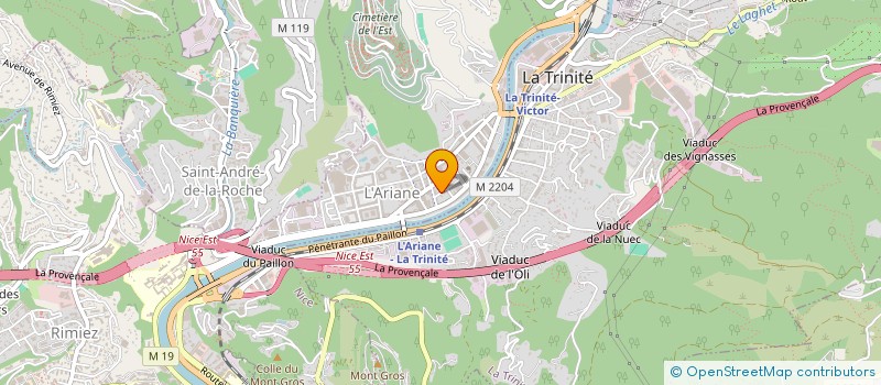 localisation de l'entreprise ACTUA COURSES à NICE