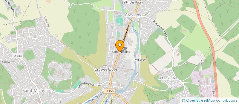 localisation de l'entreprise ACTUA FENETRE à GRAVIGNY