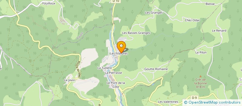 localisation de l'entreprise ACTUA'TEX à SAINT-VINCENT-DE-REINS