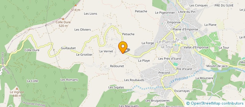 localisation de l'entreprise ACTUAL  LE PLAN-DE-LA-TOUR