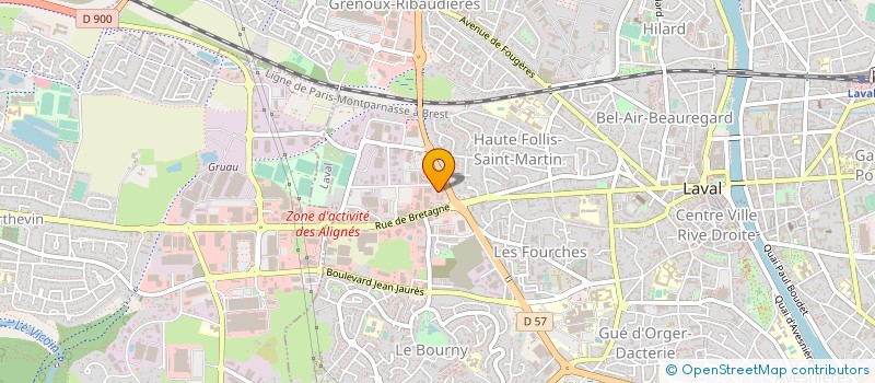 localisation de l'entreprise ACTUAL ANIMATION PAYS DE LA LOIRE 592 à LAVAL