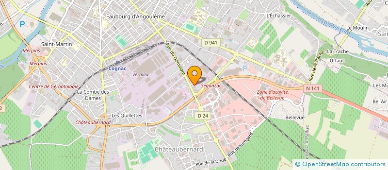 localisation de l'entreprise ACTUAL DIFFUSION à CHATEAUBERNARD