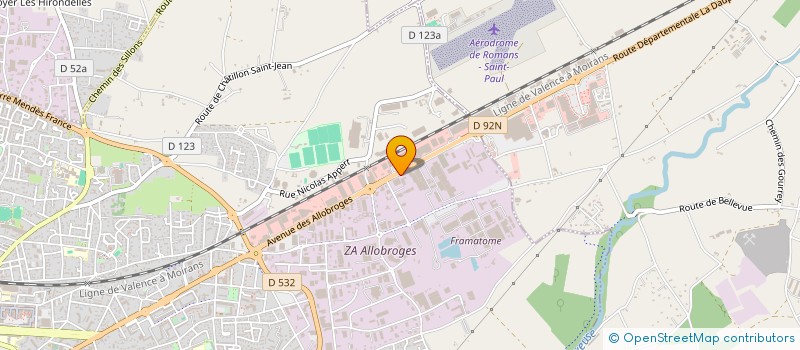 localisation de l'entreprise ACTUAL DISPATCH à ROMANS-SUR-ISERE