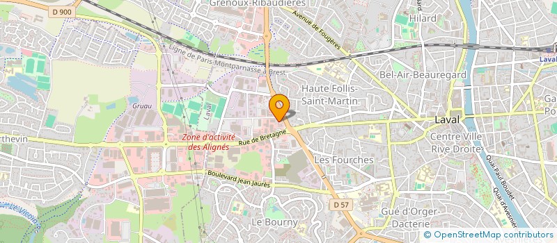 localisation de l'entreprise ACTUAL GRASSE 4013  LAVAL