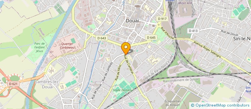 localisation de l'entreprise ACTUALASSURANCES à DOUAI