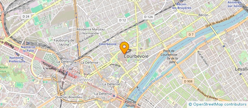 localisation de l'entreprise ACTUALITES à COURBEVOIE