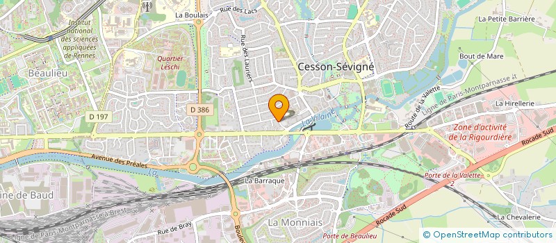 localisation de l'entreprise ACTUALOG  CESSON-SEVIGNE