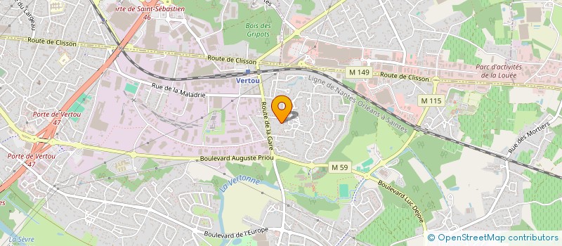 localisation de l'entreprise ACTUAYR à VERTOU