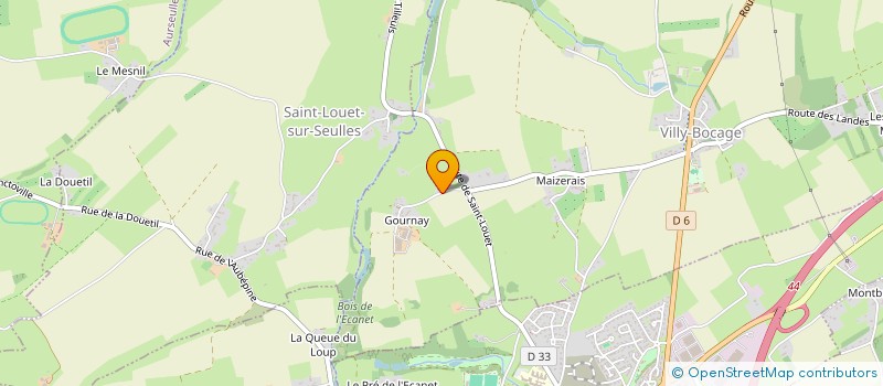 localisation de l'entreprise ACTUEL AGENCEMENT à VILLY-BOCAGE