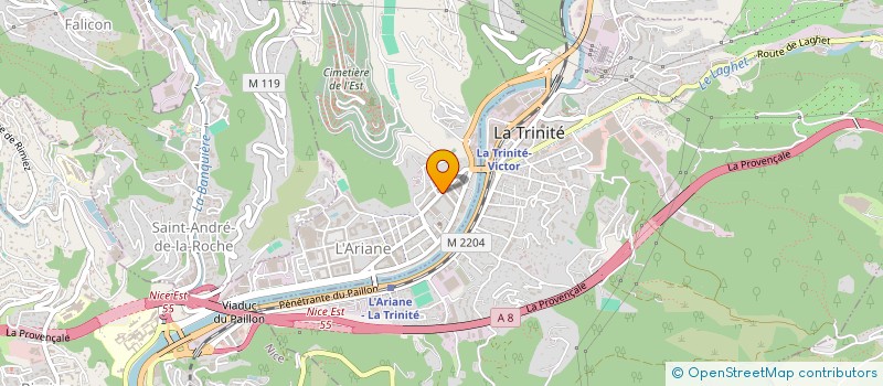 localisation de l'entreprise ACTUEL AZUR à NICE