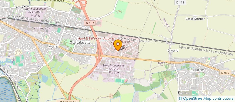 localisation de l'entreprise ACTUEL BAT 17  AYTRE