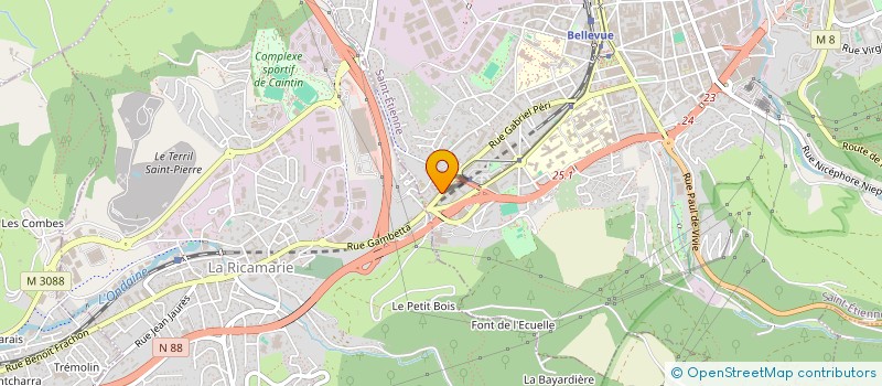 localisation de l'entreprise ACTUEL BUREAU CONCEPT  SAINT-ETIENNE